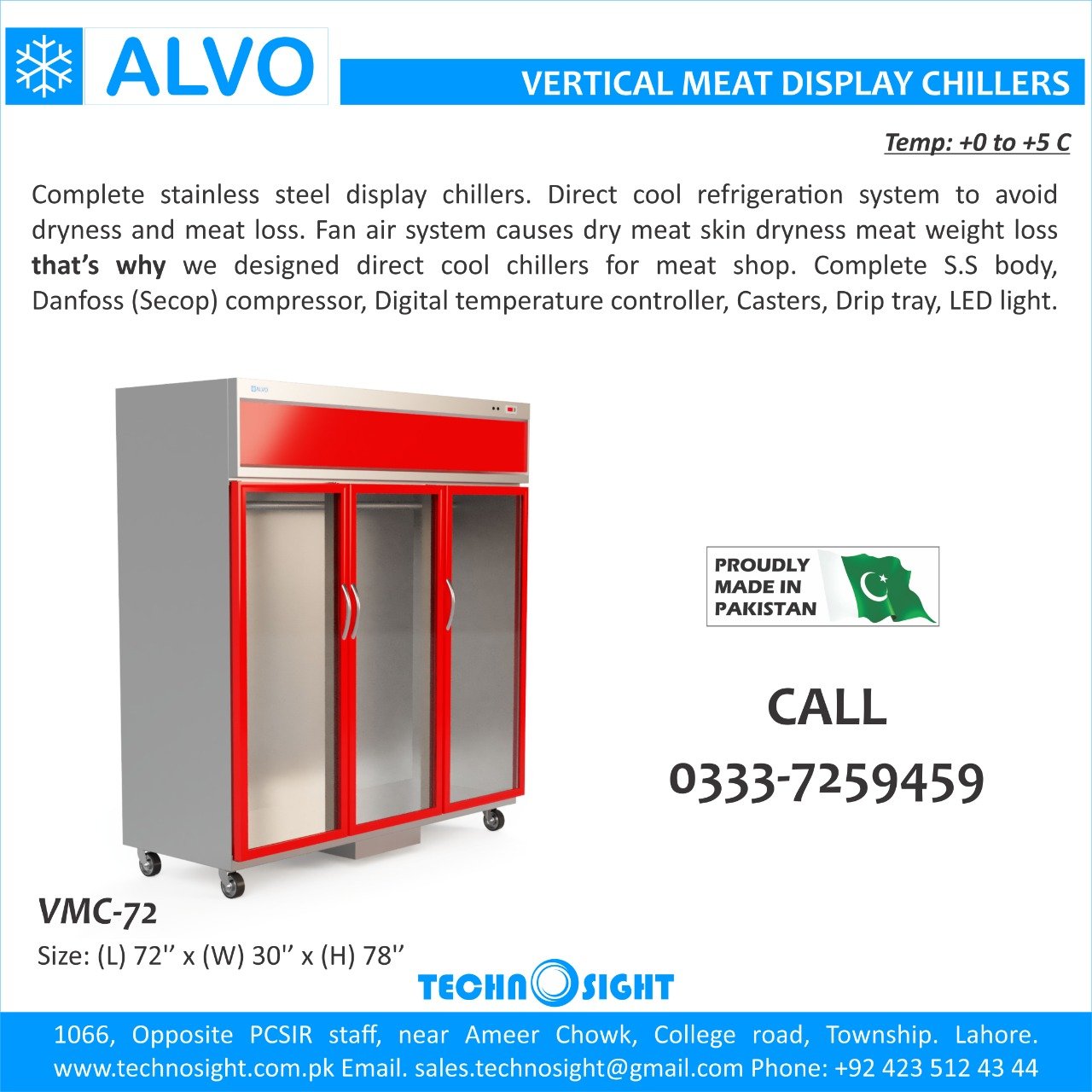 ALVO Meat Display for Meat Shop Pakistan#ALVO Meat Chiller