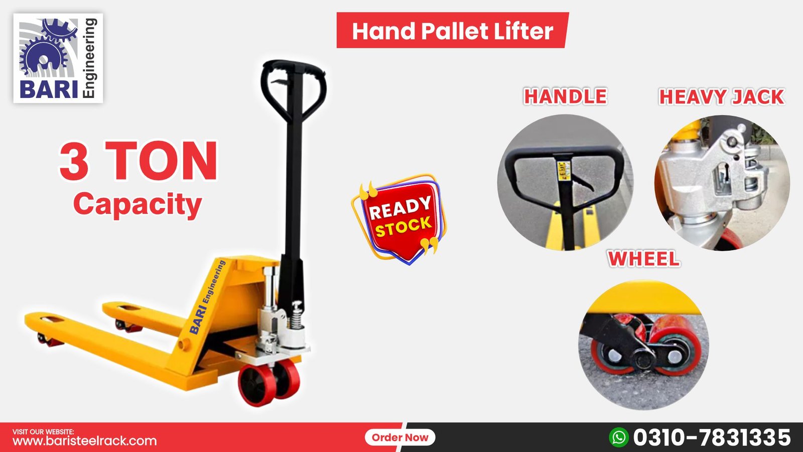 Bari Steel Racks Hand Pallet Lifter