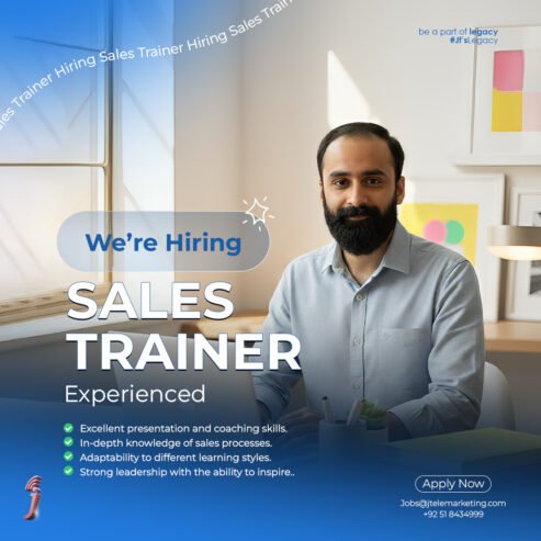 Hiring Sales Trainer at JTelemarketing