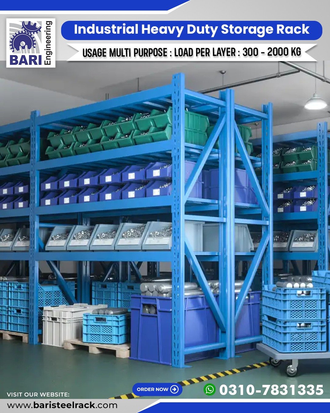 Heavy-Duty Cash and Carry Store Rack for Organized Retail