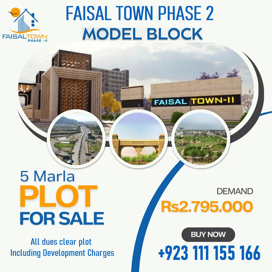Faisal Town Sector O, Model Block 5, 8 , 10 Marla Plots