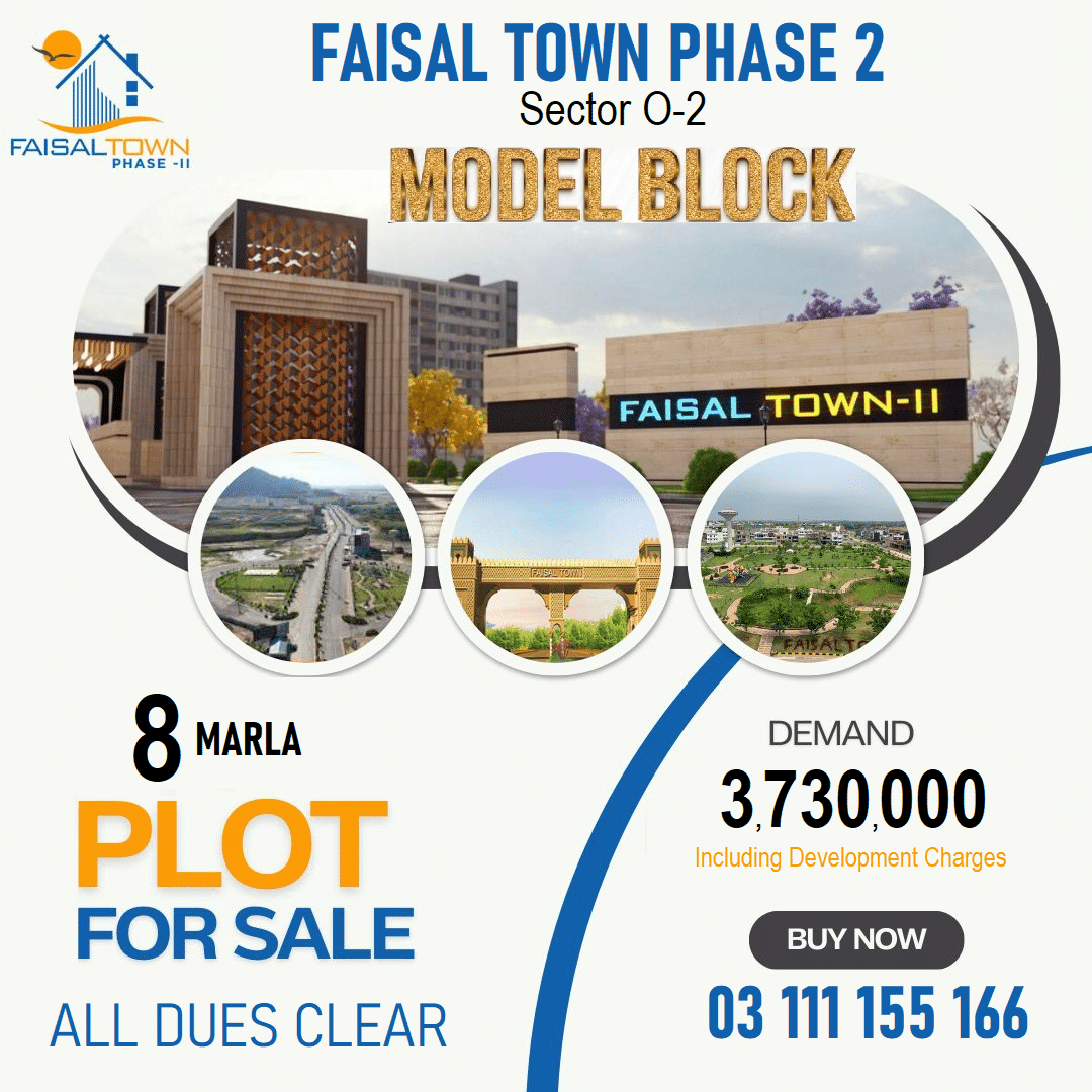 Faisal Town Sector O, Model Block 5, 8 , 10 Marla Plots