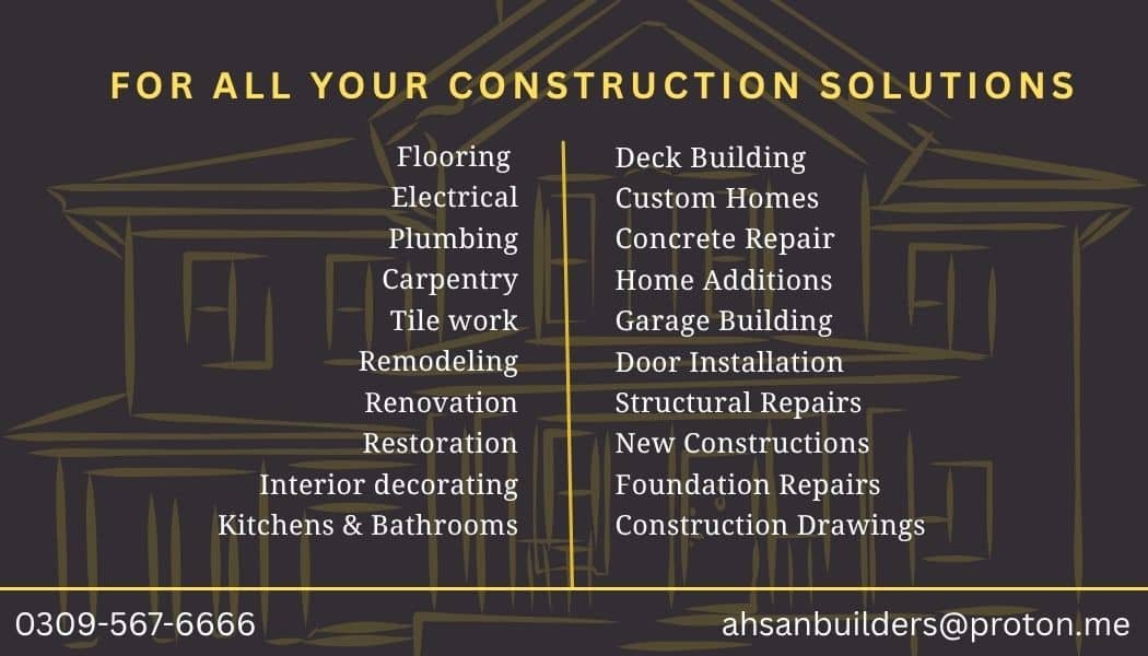 Ahsan Builders – Professional Renovation & Home Improvement