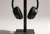 🎧 Personalized Black Hardwood Headphone Stand