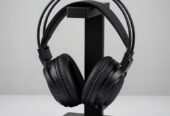 🎧 Personalized Black Hardwood Headphone Stand