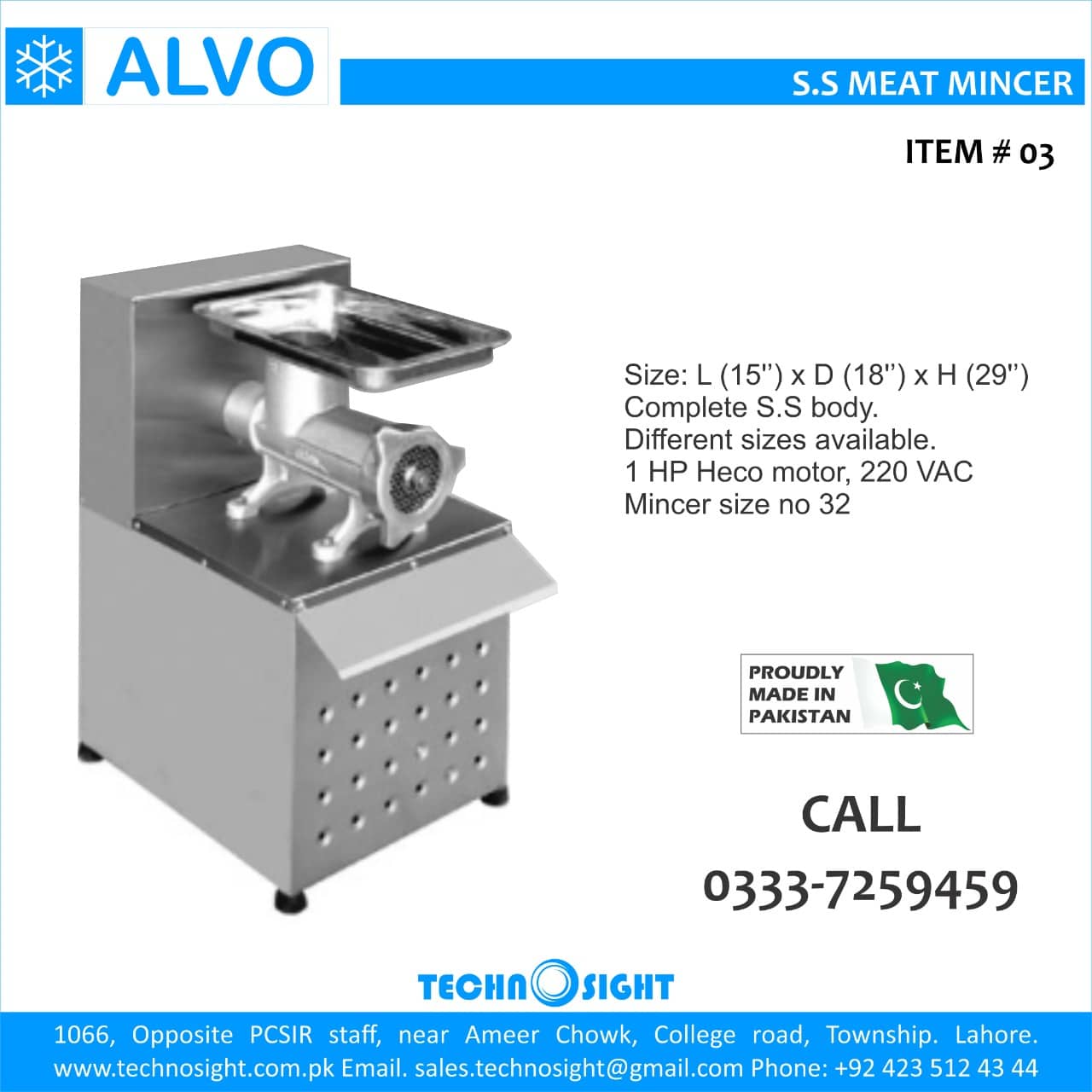 ALVO Meat Shop Equipment in Pakistan#Fridge#Freezer
