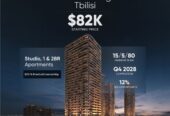 Invest in Tbilisi Georgia HISNI Studio, 1 & 2 Bed Apartments