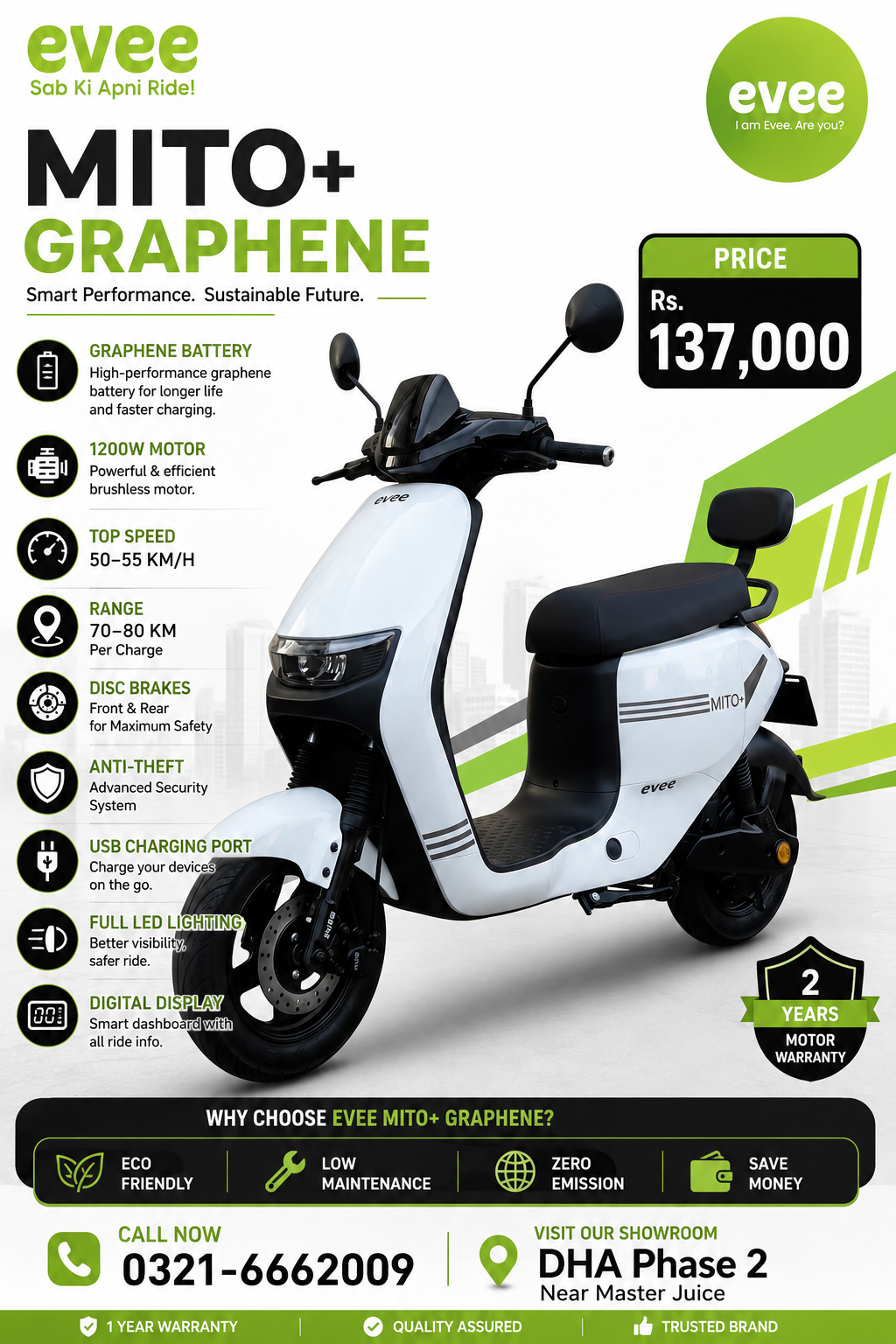 Evee eclectric scooties all models for sale