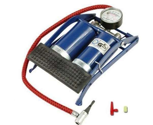 High Pressure Pump Double Air Cylinder Portable Foot Tyre Inflator
